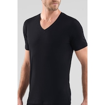 Blackspade Erkek V-yaka T-shirt Aura 9508 - Siyah