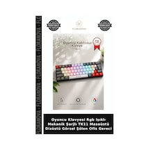 Oyuncu Klavyesi Rgb Işıklı Mekanik Şarjlı Tk11 Masaüstü Dizüstü Görsel Şölen Ofis Gereci