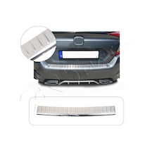 Honda Civic Sedan Uyumlu 2016 Ve Üzeri Krom Arka Tampon Üstü Koruma Paslanmaz Çelik