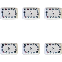 Porser Porselen Hitit Dikdörtgen Kayık Tabak Takımı 21x13cm 6 Parça Paz6dkyprs1226 Çok Renkli