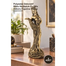 5 Adet Bereket Tanrıçası Fortuna Figürü Polyester Dekoratif Biblo Heykelcik Ev Ofis Dekoru Figurine Statue