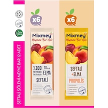 Mixmey Şeftali Şöleni Meyve Barı – 12 Adet | Atıştırmalıklar – Glutensiz, Koruyucusuz - 12 Adet)