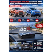 Ford Ecosport 2013-2022 Modeller İçin Obd2 Head Up Display Hayalet Gösterge Ekranı Ön Cam Hız Göstergesi