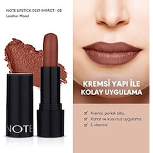 Deep Lipstick 05 Kremsi Dokulu Yarı Parlak Ruj, Kahverengi 0