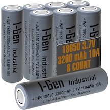 I-gen Industrial E004 Inr 18650 3.7v 3200 Mah 10a 11.84wh Li-ıon Şarjlı Pil Düz Başlı Lityum Pil 8'li Paket I-gen129 I-gen Industrial E004 Inr 18650 3.7v 3200 Mah 10a 11.84wh Li-ıon Şarjlı Pil Düz Başlı Lityum Pil 8'li Paket I-gen129