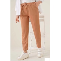 Tarzyeri Kadın Tam Kalıp Basic Eşofman Pantolon - Kahverengi 001