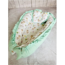 Baby Nest Geyik Fırfırlı Ortopedik Çift Taraflı Bebek Yatağı Ann