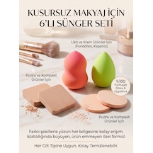 6'lı Makyaj Süngeri Seti