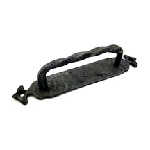 Antika Tarz Dekoratif Pirinç Burgulu Çekme Kol - 205x33 Mm, Oksit Çok Renkli