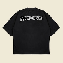 Tarzsokak Fucking Awesome Baskılı Oversize Unisex Pamuklu Nefes Alan Kalın Kumaşlı Siyah
