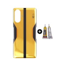 Redmi K40 Gaming Uyumlu Arka Pil Kapağı Gold + B7000 Çok Renkli