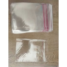100 Adet 10x15 Cm Bantlı Yapışkanlı Şeffaf Opp Jelatin Poşet 10x10+5 Şeffaf 10 X 15