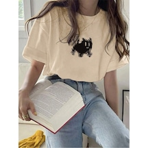 Noıssey Karikatür Ve Grafik Tasarım Oversize T-shirt Cartoon/letter Serisi Kod365 Çok Renkli