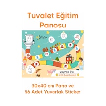 Eğlenceli ve Eğitici Tuvalet Eğitimi Sticker Panosu 29x42cm