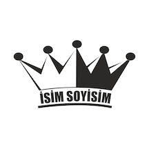 Kişiye Özel Kral Tacı Isim Soyisim Sticker 01839