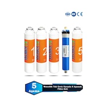 Sumarkt Waterlife Su Arıtma Cihazı Uyumlu 5 Aşama 80 Gpd Vontron Membranlı Filtre Bakım Seti