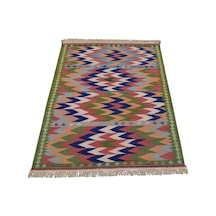 Zehra Abla Halı El Dokuma Benzersiz Yüncü Yörük Yün Kilim 6361