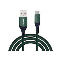 6a 100w Usb A To Micro Data Ve Hızlı Şarj Kablosu 1 Metre Yeşil