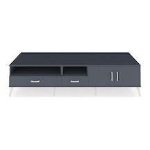 Kronos Tv Ünitesi 3 Raflı 2 Çekmeceli 2 Kapaklı 220x59x51 Antrasit-antrasit Antrasıt/antrasıt - Antrasıt