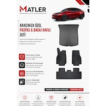 Tesla Model Y Juniper 2026 Model 4d Ekstra Havuzlu Paspas Ve Bagaj Havuzu Set