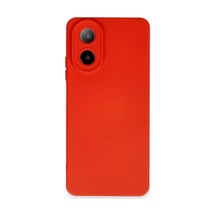 Oppo A38 Kılıf Nano İçi Kadife Silikon - Kırmızı -