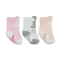 Civil Baby 3d Tavşan Kulaklı 3'lü 6- Bebek Kız Çorap Set - Standart