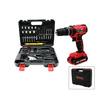 Kırmızı Renk Şarjlı Matkap Seti - 1350 Rpm - Çantalı - 24w