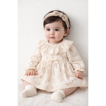 Andywawa Wondress Kız Bebek Fırfır Yakalı Müslin Elbise - Wondress - Bej - 24-ay - W1077-bej-24-ay Bej