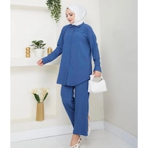Lovie Moda Kadın İkili Bürümcük Takım Lacivert