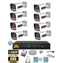 8 Kameralı-gece Görüşlü 5mp Lensli 1080p Fullhd Kamera Seti