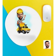 Kişiye Özel Bay Yol Mühendisi Karikatürlü Bilek Destekli Mouse Pad