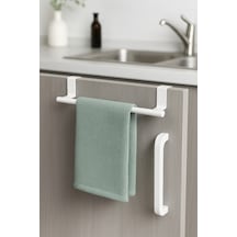 Beyaz Metal Dolap Üstü Askı Mutfak & Banyo İçin Pratik Havlu Ve Bez Askısı Metal Beyaz Tr Diğer