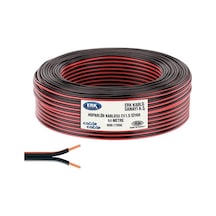 50 Metre Hoparlör Elektrik ve Ses Kablosu 2 x 1.5MM Kırmızı Çizgili