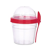 Hazneli Kaşıklı Yoğurt Ve Mama Saklama Kabı 500 Ml N1116743 Çok Renkli