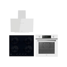 Hoover Genova HO3158W - HVW6MBB - HDG6C1GWTK Telefon Bağlantılı Beyaz Ankastre Set