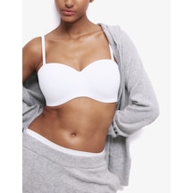 Marks & Spencer Balenli Straplez Sütyen T33002835 Beyaz