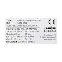 Gelbau 462.42 Güvenlik Rölesi 24-230v Ac/dc Safety Control Unit