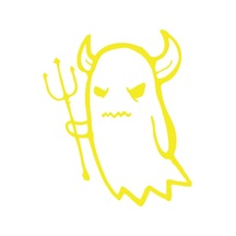 Zebani Hayalet Araba Sticker 17x17 Cm Sarı