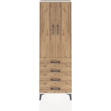 Arges Dolap 3 Raflı 4 Çekmeceli 2 Kapaklı 60x30x182 Aytaşı-çam Aytaşı