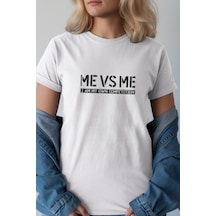 Unisex Oversize 24/1 Penye Dtf Baskılı Tişört - Dtf247 Beyaz