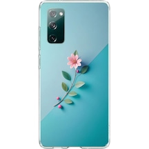 Samsung Galaxy S20 Fe Uyumlu Çiçeğin Pembesi Baskılı Silikon Kılıf Renkli