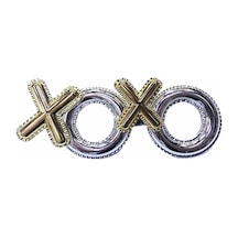 Gümüş Renk Xoxo Yazılı Parti Gözlüğü 17x7 Cm Çocuk