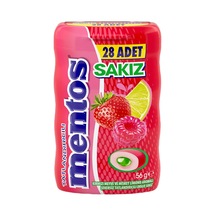 Mentos Draje Sakız 56 G Kırmızı Meyve & Müsket Limonu Şekersiz Tatlandırıcılı 2'li Ekonomik Pak Tarı