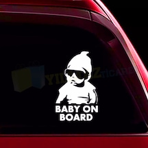 Baby On Board Arabada Bebek Var Cam Oto Sticker Etiket Yapıştırma
