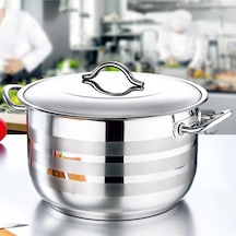 2005 - 2 Parça, 1. Sınıf Paslanmaz Çelik, İndüksiyonlu, 30x20 Cm - 14,0 Litre Derin Tencere, Gümüş Gümüş