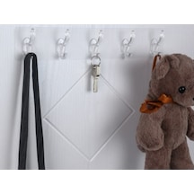 Kendinden Yapışkanlı Kancalı Askı Seti Ahşap