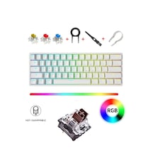 K-620 Ayrılabilir Type-c Kablolu Brown Switch Hot Swap Mekanik Klavye