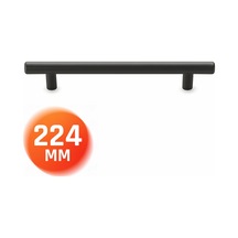 Metal Mobilya Kulbu Mutfak Çekmece Dolap Dolabı Kulpu Kulpları Matsiyah 224 Mm Mat Siyah
