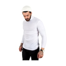 Deepsea Erkek Beyaz Balıkçı Yaka Örme Kazak 2100015 Beyaz