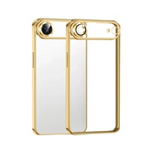 Apple Uyumlu iPhone 17 Air Razer Lensli Silikon - Gold 0.2M-Çok Renkli